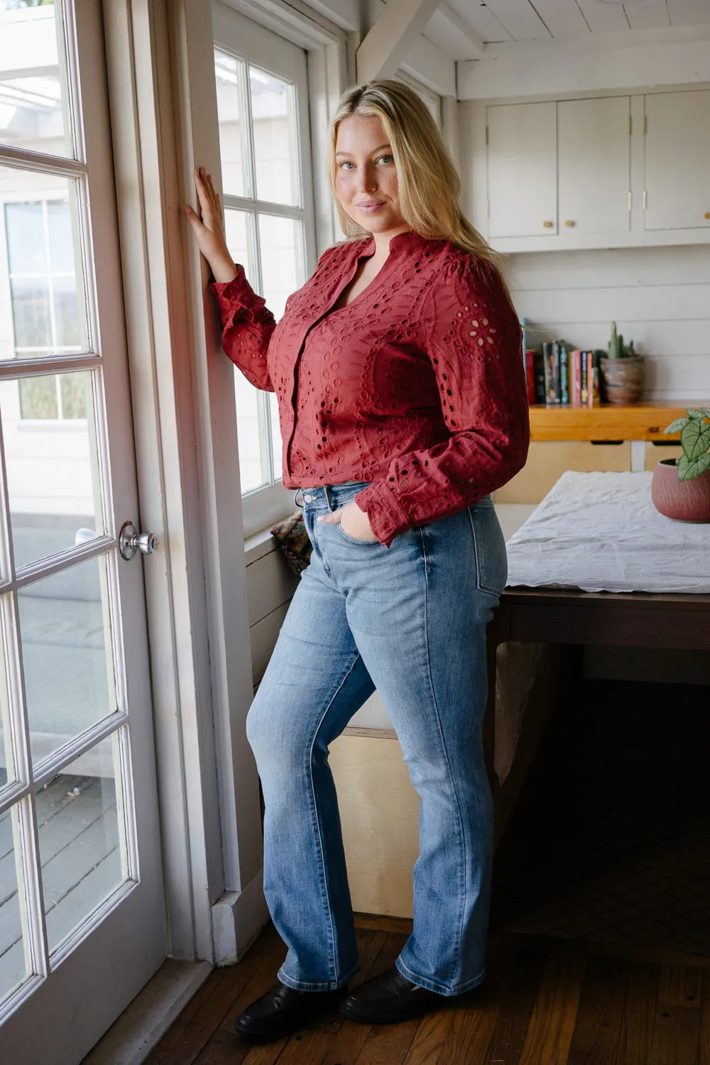 Ashley Mid Rise Bootcut Jeans - PLUS