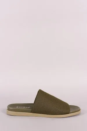 Bamboo Open Toe Mesh Slide Sandal