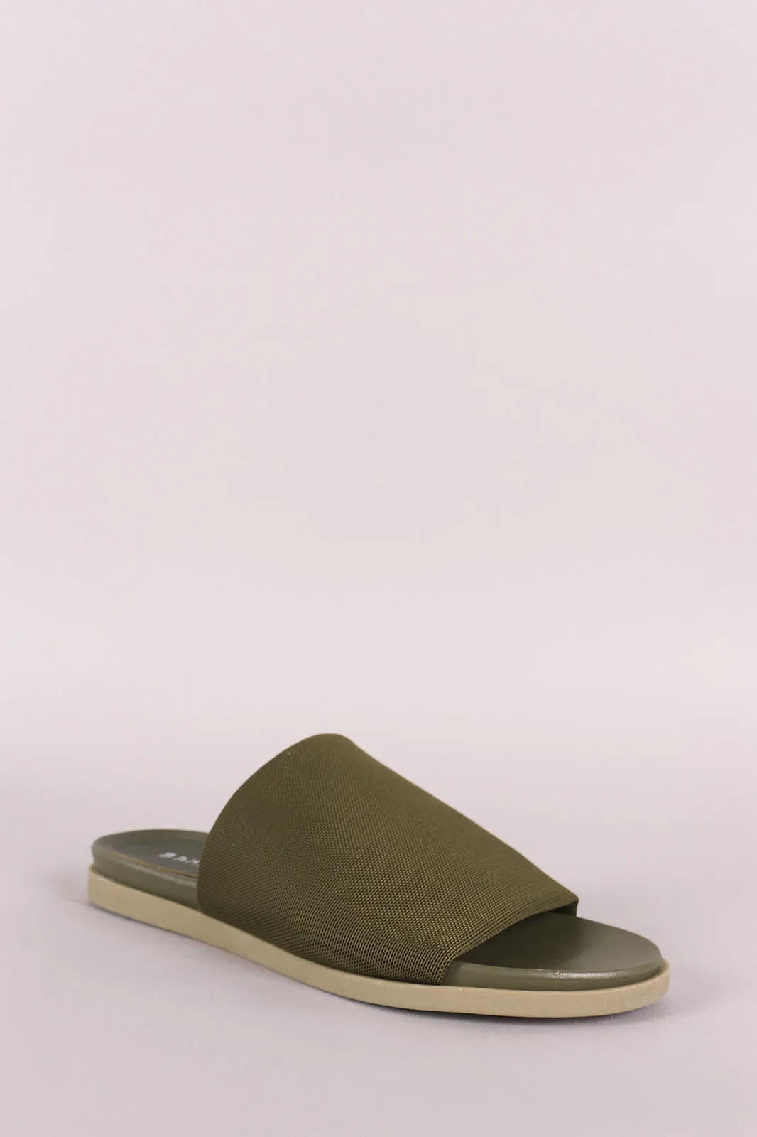 Bamboo Open Toe Mesh Slide Sandal