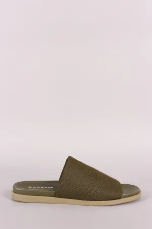 Bamboo Open Toe Mesh Slide Sandal