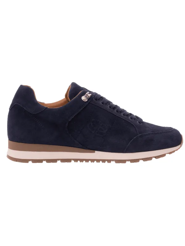 Barker Navy Suede Sneaker Seb
