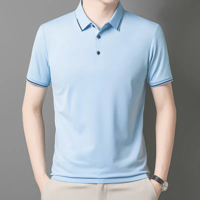 Business Casual Lapel Short Sleeve T-Shirt