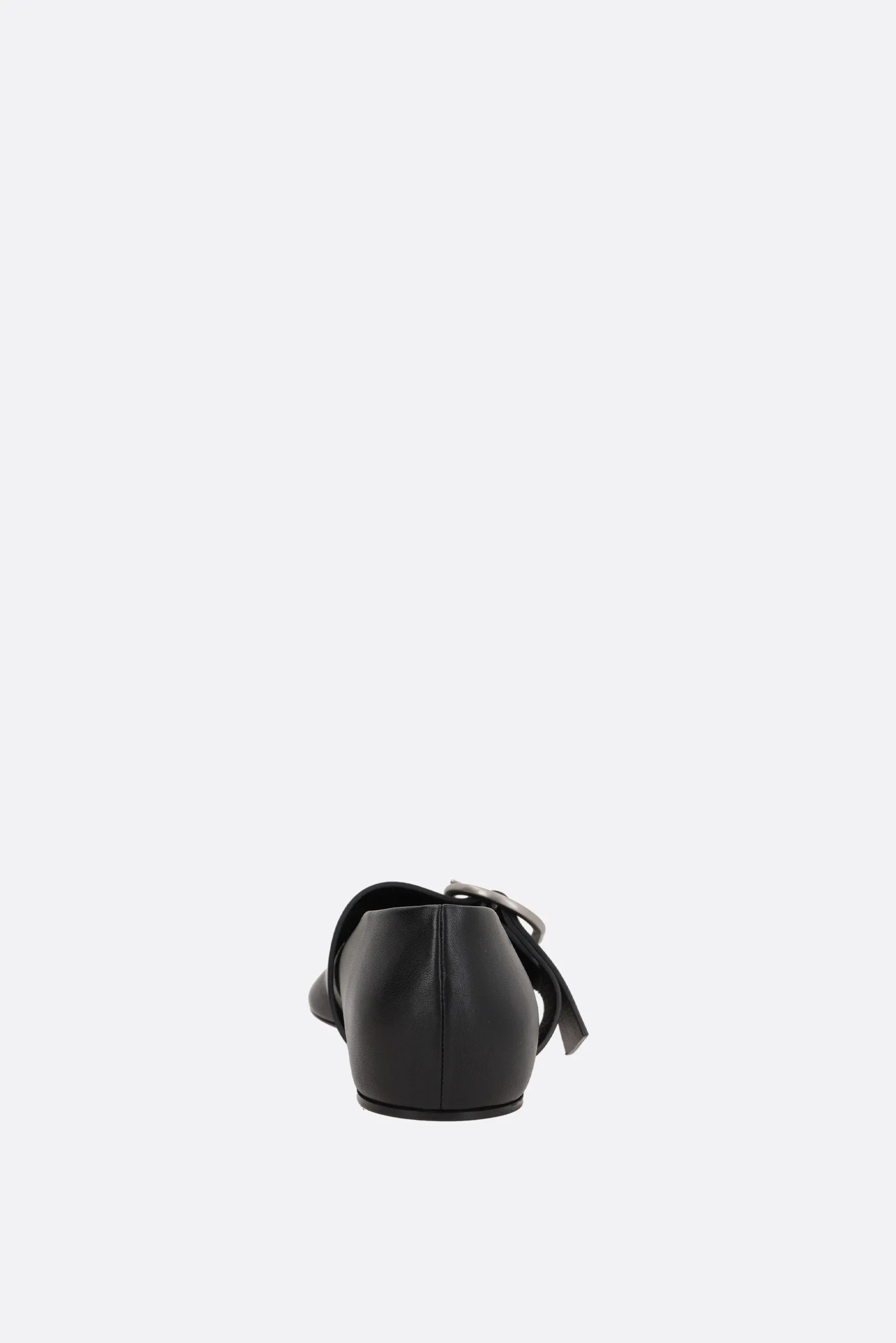 Cannolo Buckle Leather Ballerinas