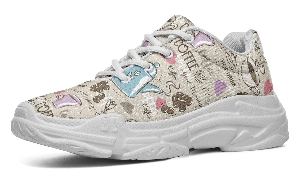 Coffee Love Chunky Sneakers