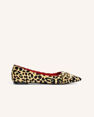 (Delivery Mid-April) Ivy Leopard Print Flats