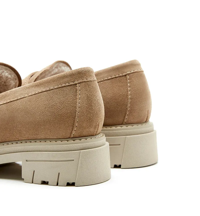 Devin Shearling Lined Loafer | Biscotti Suede