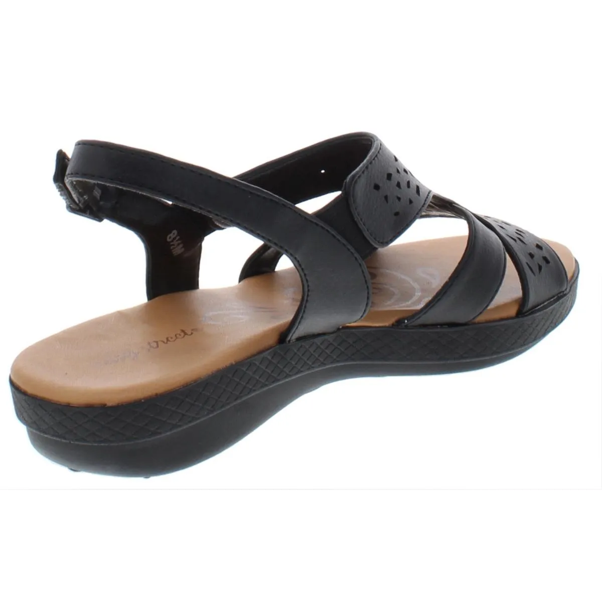 Easy Street Womens Bolt Open-Toe Padded Insole Slingback Sandals