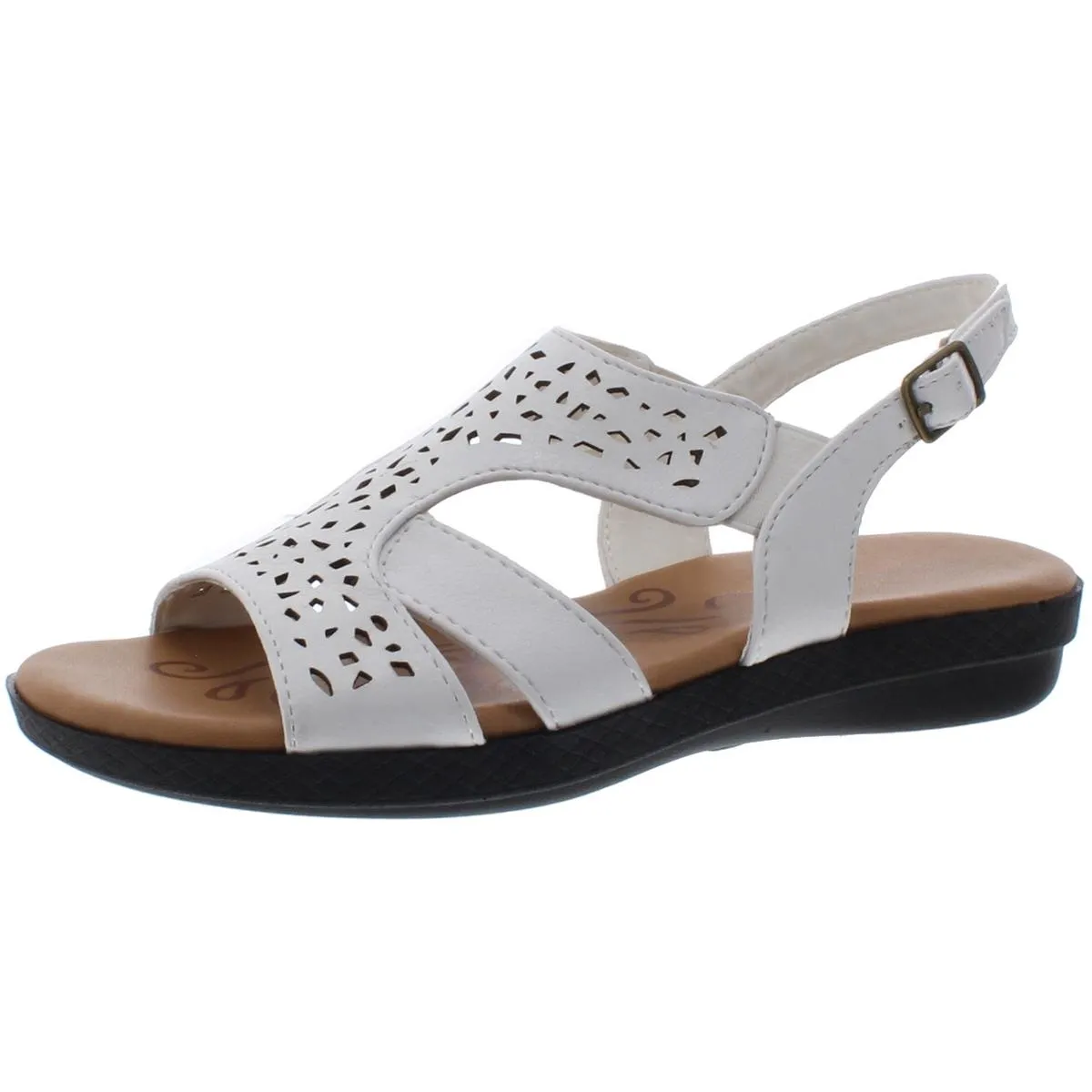 Easy Street Womens Bolt Open-Toe Padded Insole Slingback Sandals