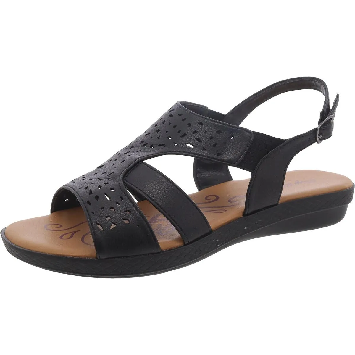 Easy Street Womens Bolt Open-Toe Padded Insole Slingback Sandals