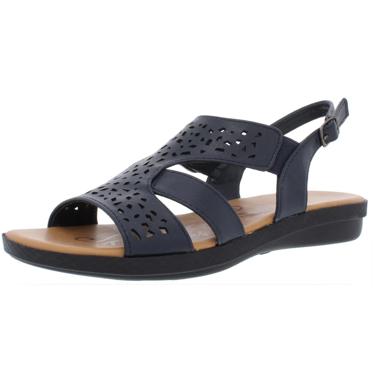 Easy Street Womens Bolt Open-Toe Padded Insole Slingback Sandals