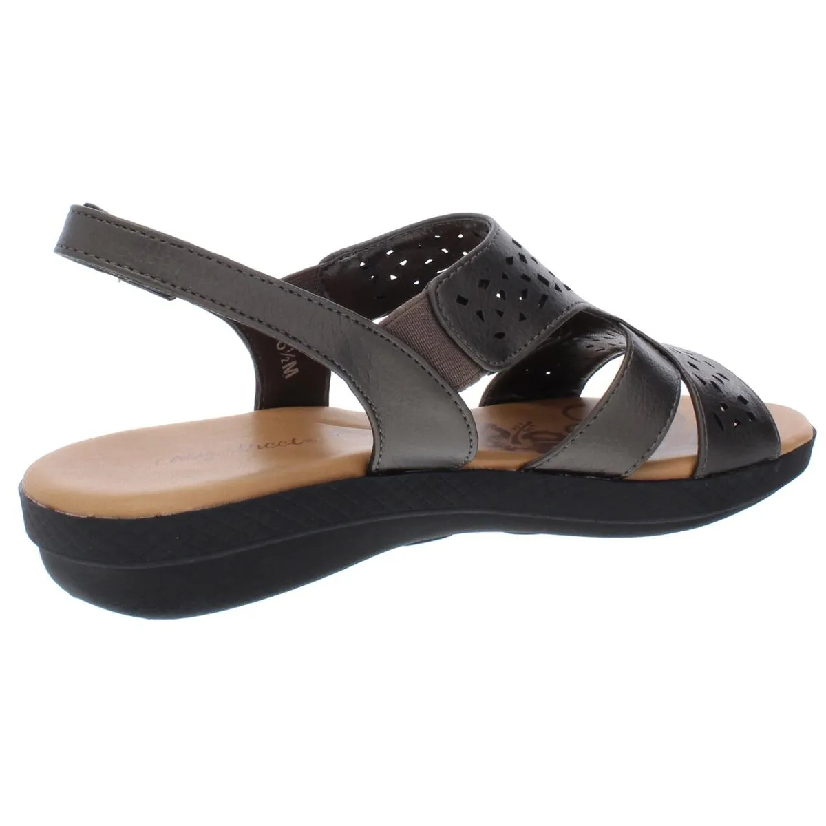 Easy Street Womens Bolt Open-Toe Padded Insole Slingback Sandals