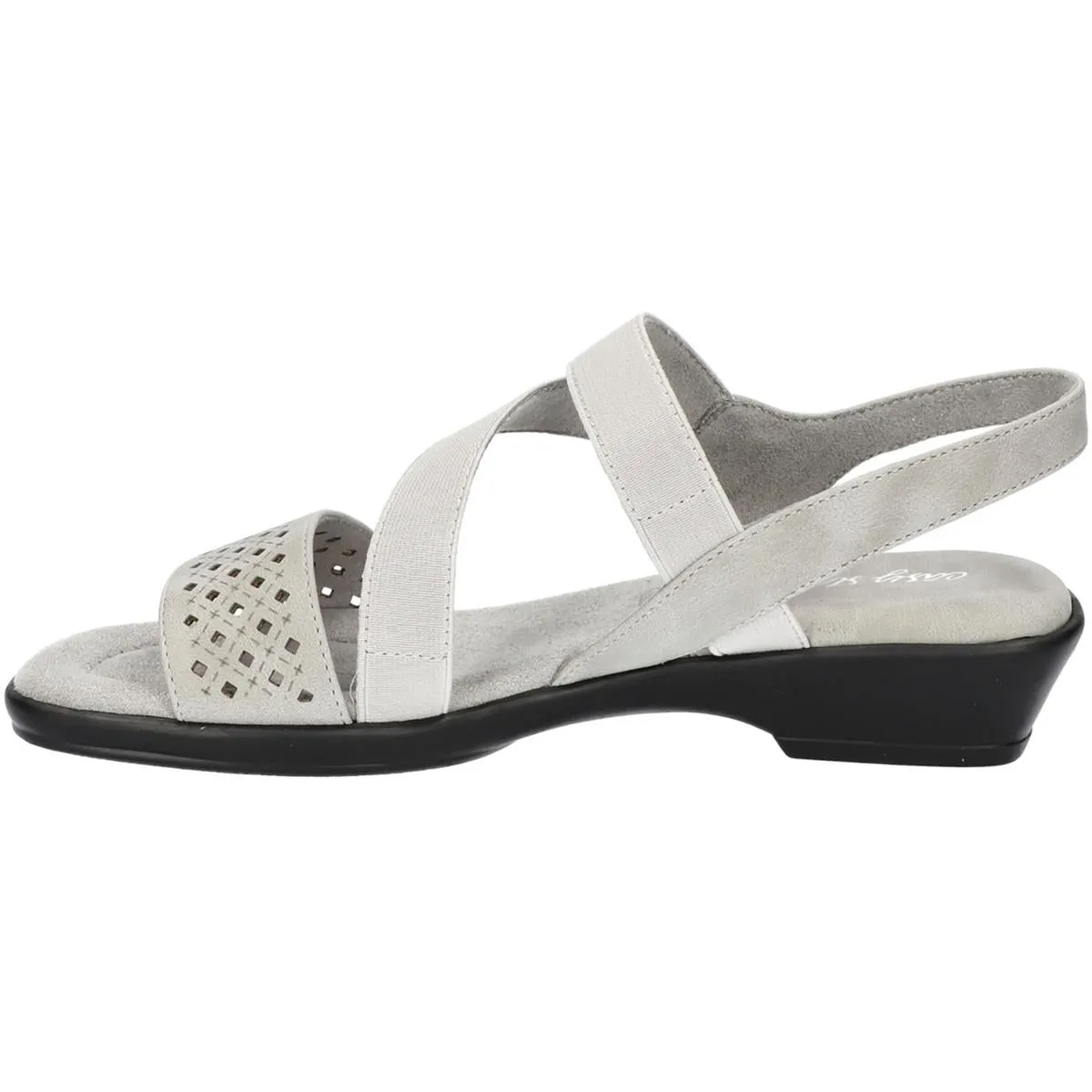 Easy Street Womens URSINA Cushioned Footbed Faux Leather Strappy Sandals