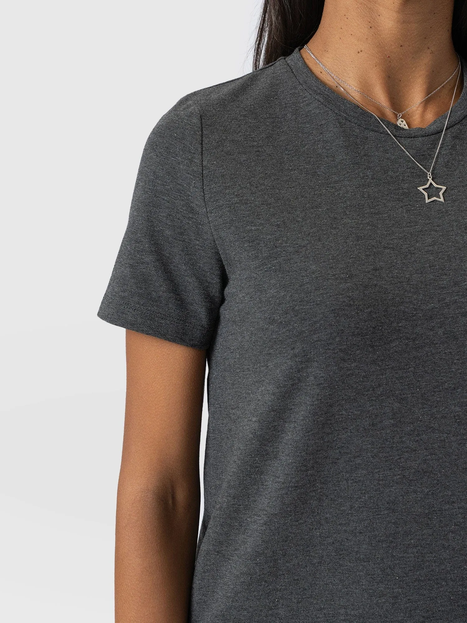 Easy T-Shirt Midi Dress - Charcoal
