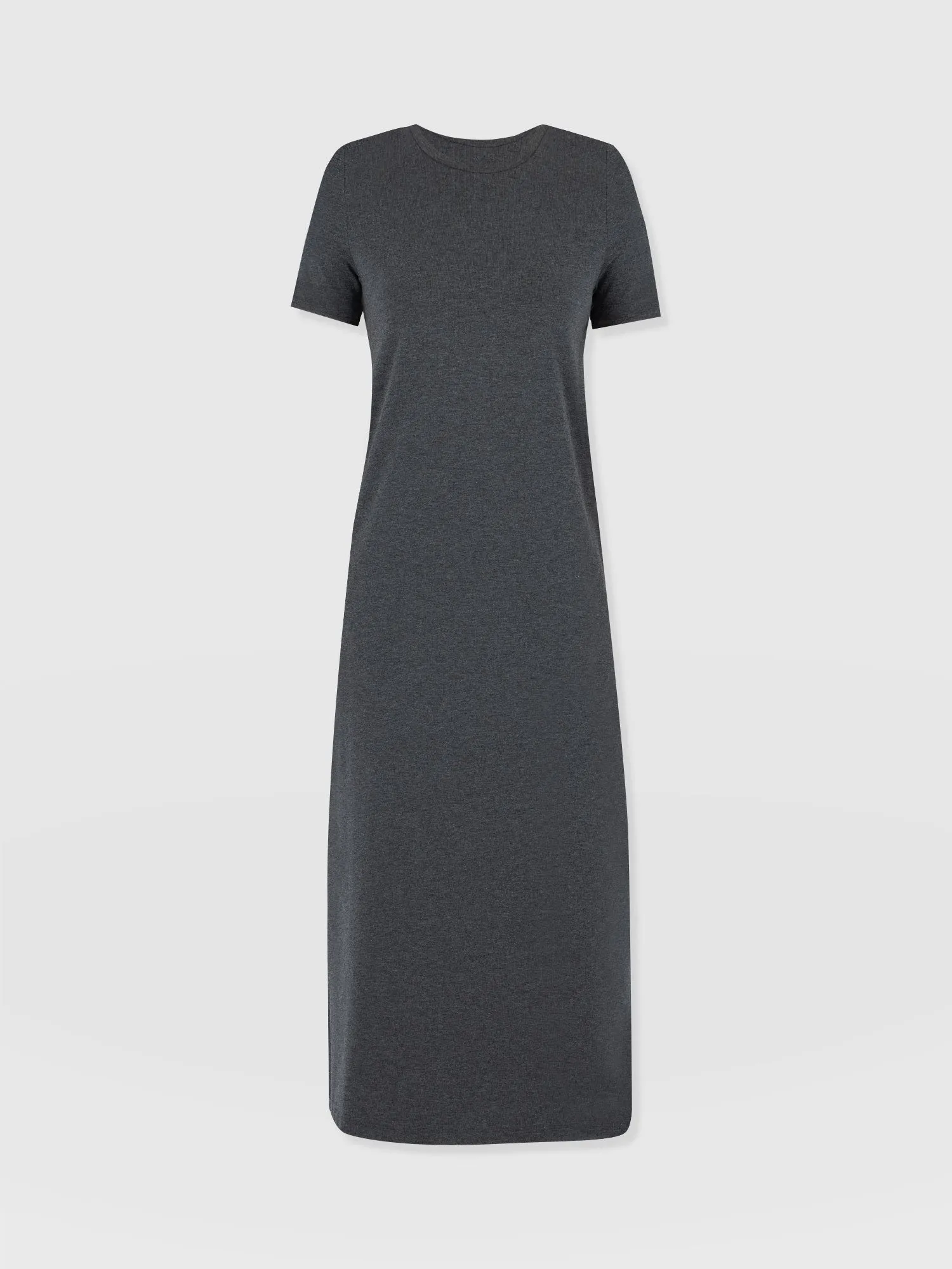 Easy T-Shirt Midi Dress - Charcoal