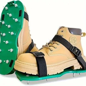 Epoxy Floor Spike Shoes - Durable Coating Boots with 11 Steel Spikes