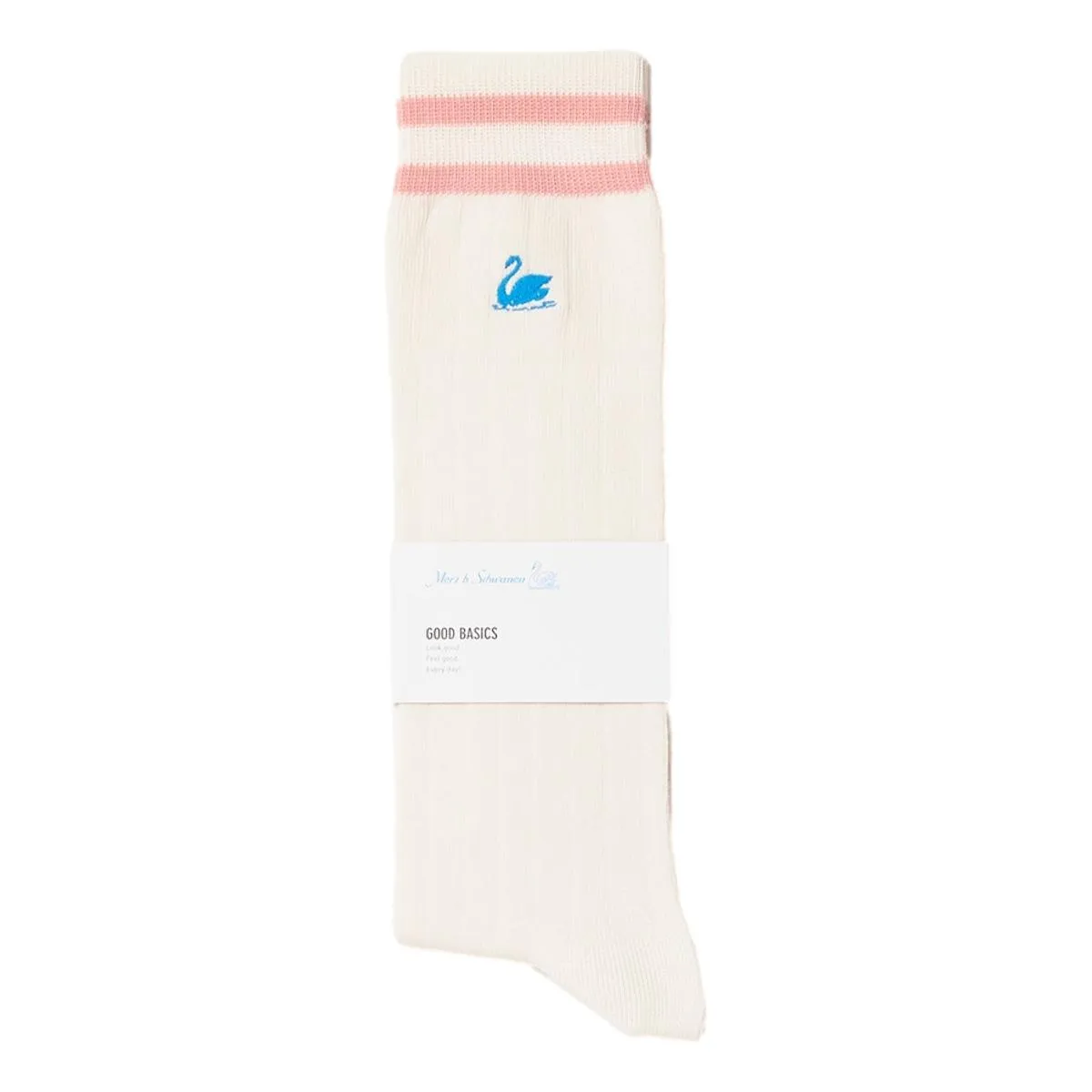 GS08 Cotton Socks White Peach