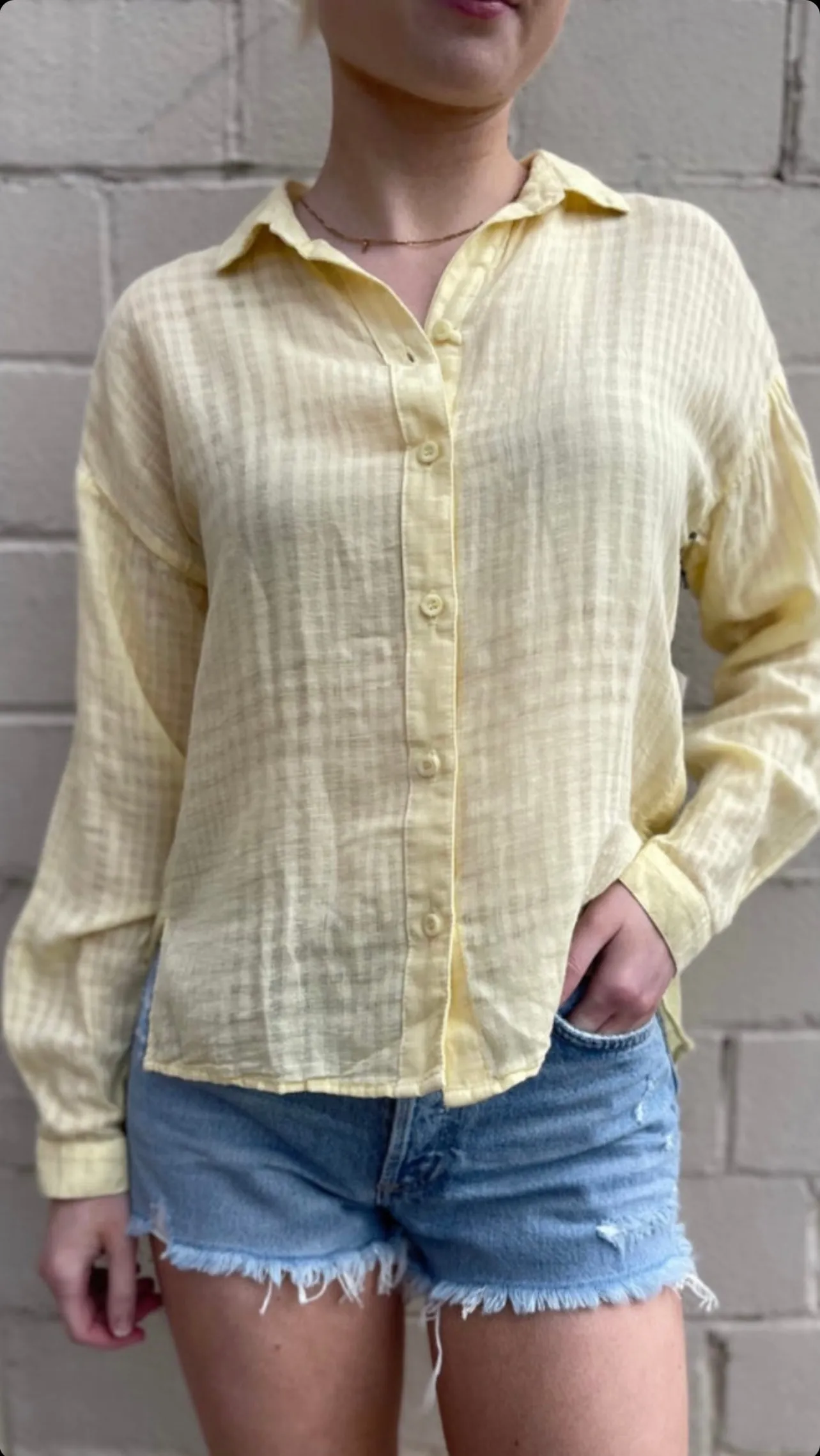 High Low Hem Shirt in Sunbeam