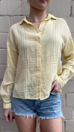 High Low Hem Shirt in Sunbeam