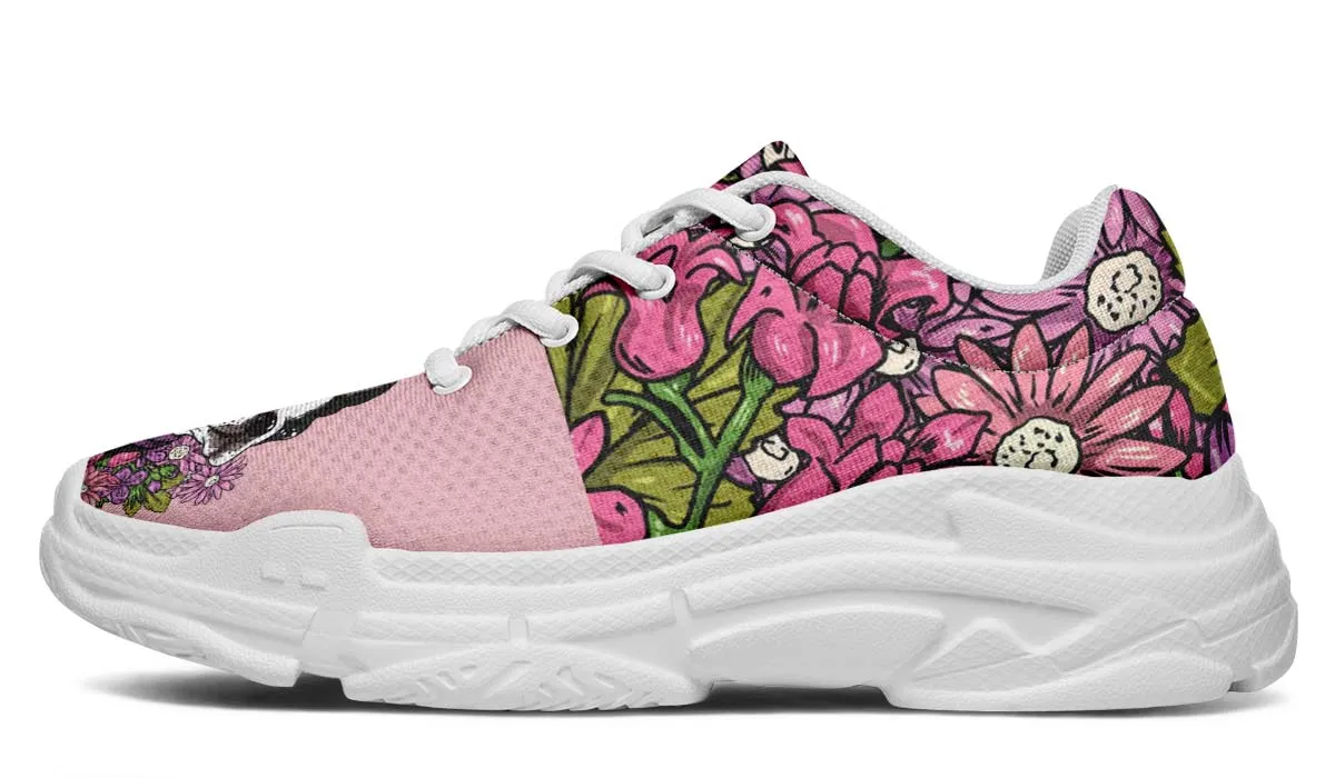 Illustrated Boston Terrier Chunky Sneakers