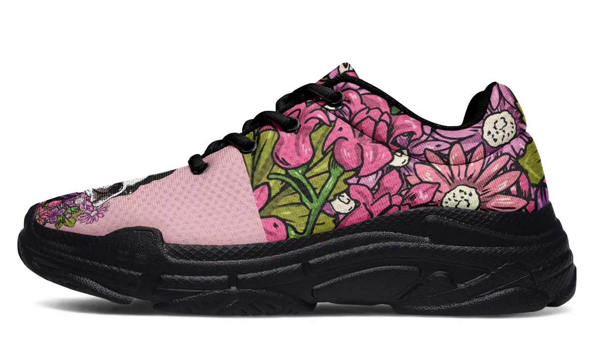 Illustrated Boston Terrier Chunky Sneakers