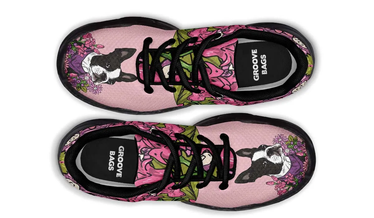 Illustrated Boston Terrier Chunky Sneakers