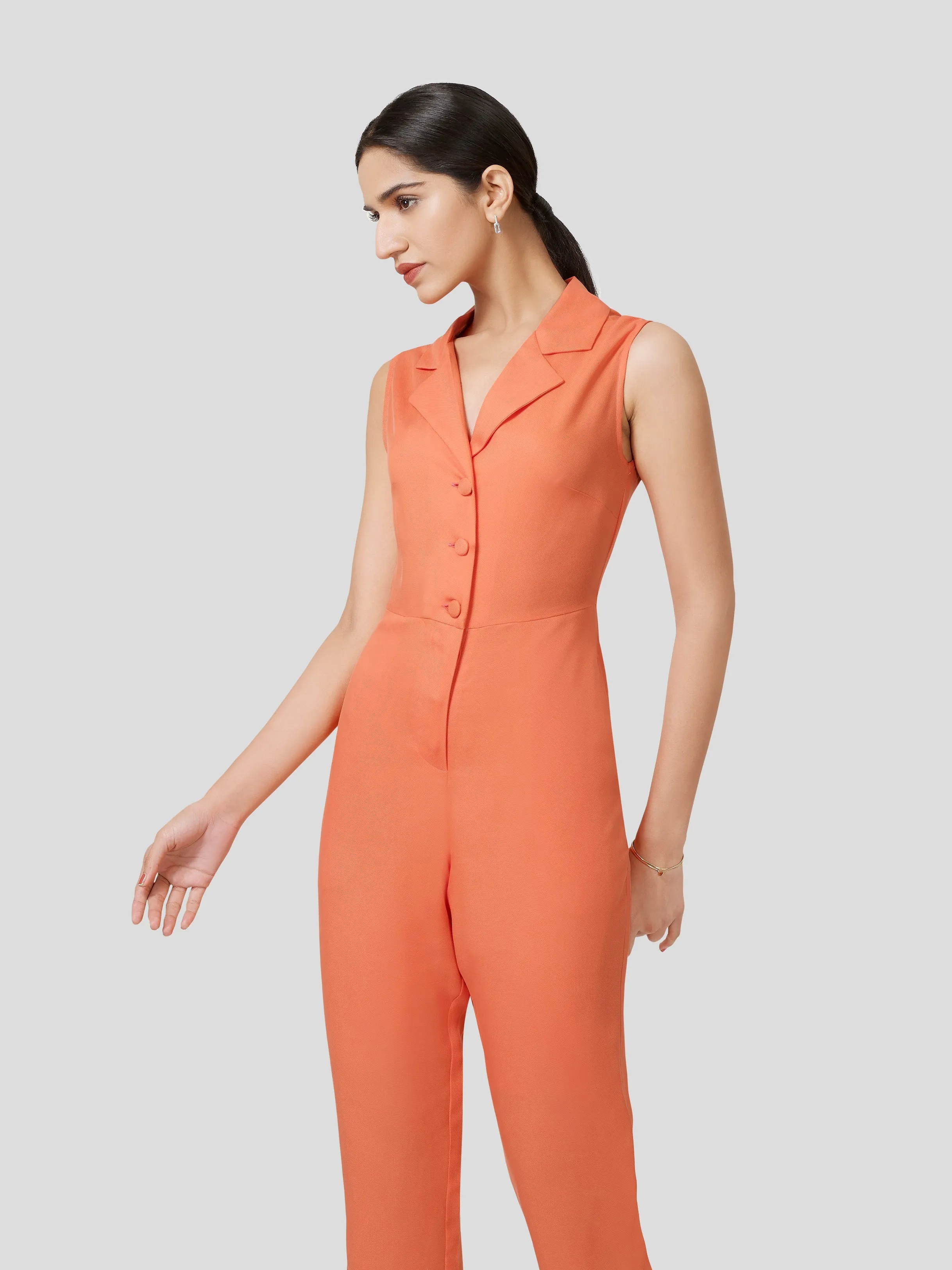 Illustrious Blazer Look Jumpsuit