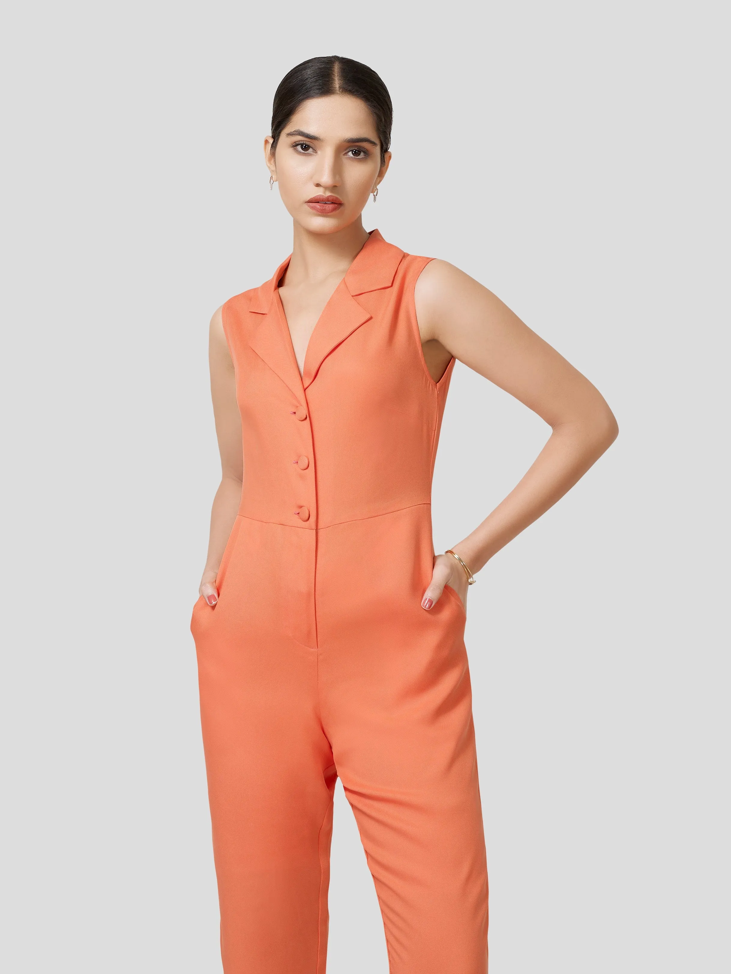 Illustrious Blazer Look Jumpsuit