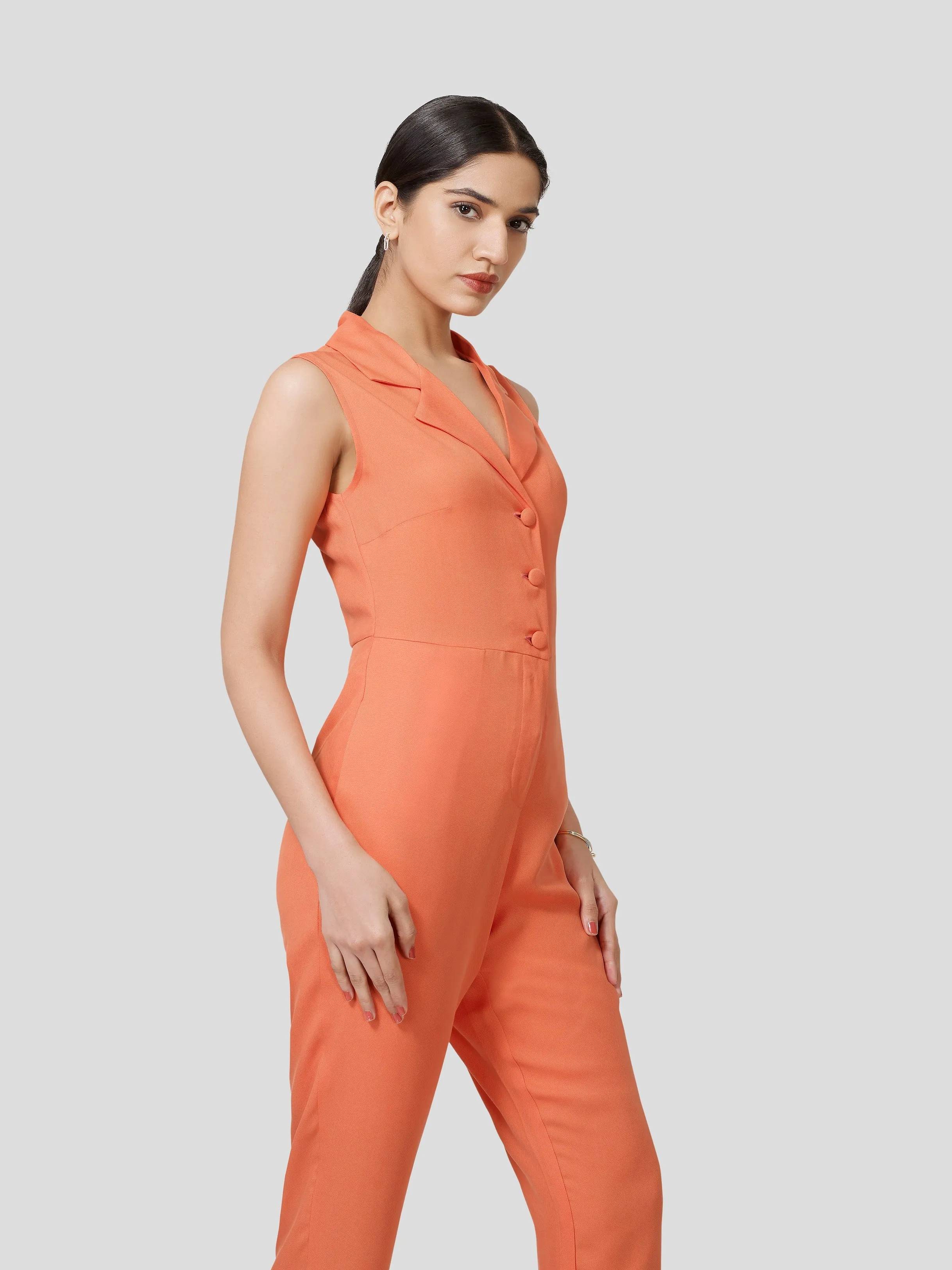 Illustrious Blazer Look Jumpsuit