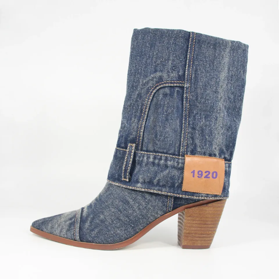Jean Denim  Cowboy Boots
