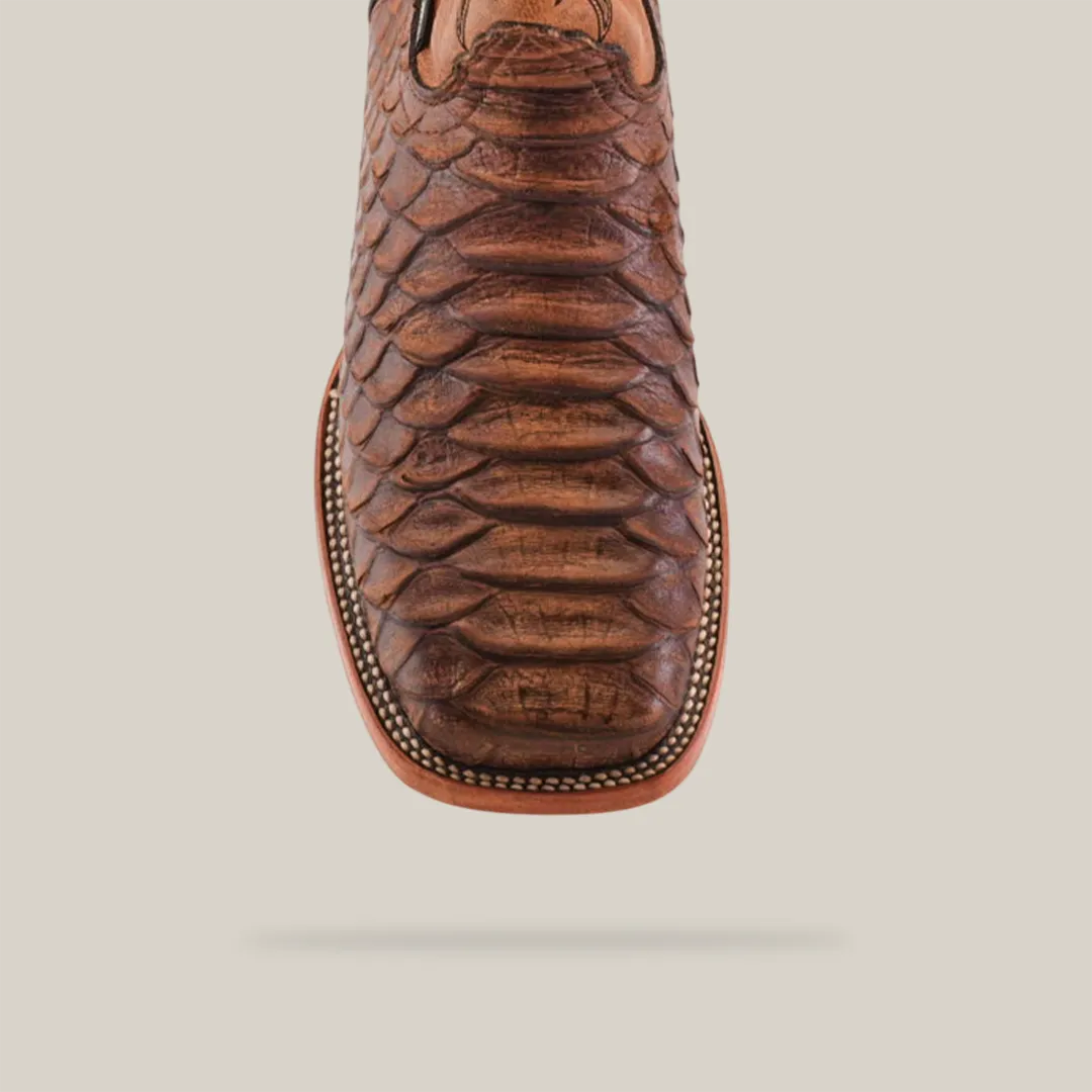 Jumbo Python Print Rustic Brown - Square Toe
