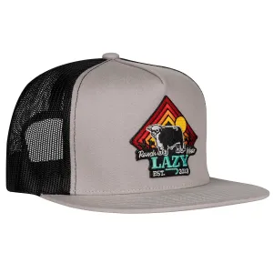 Lazy J Ranch Silver & Black Cactus Sunrise Trucker Cap