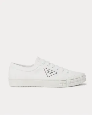 Logo-Print Canvas  White low top sneakers