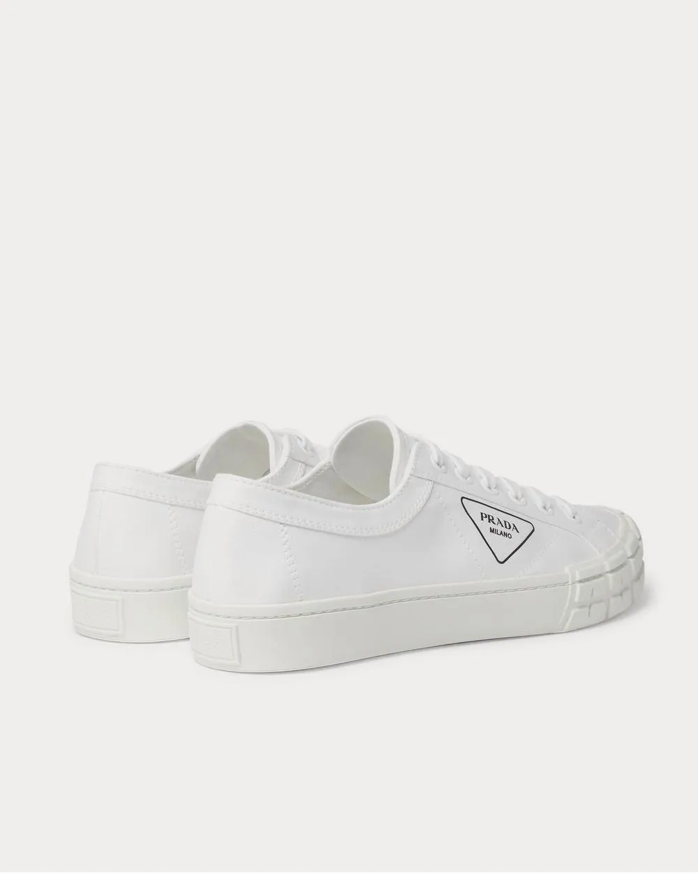 Logo-Print Canvas  White low top sneakers