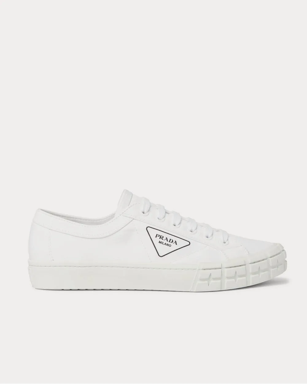 Logo-Print Canvas  White low top sneakers