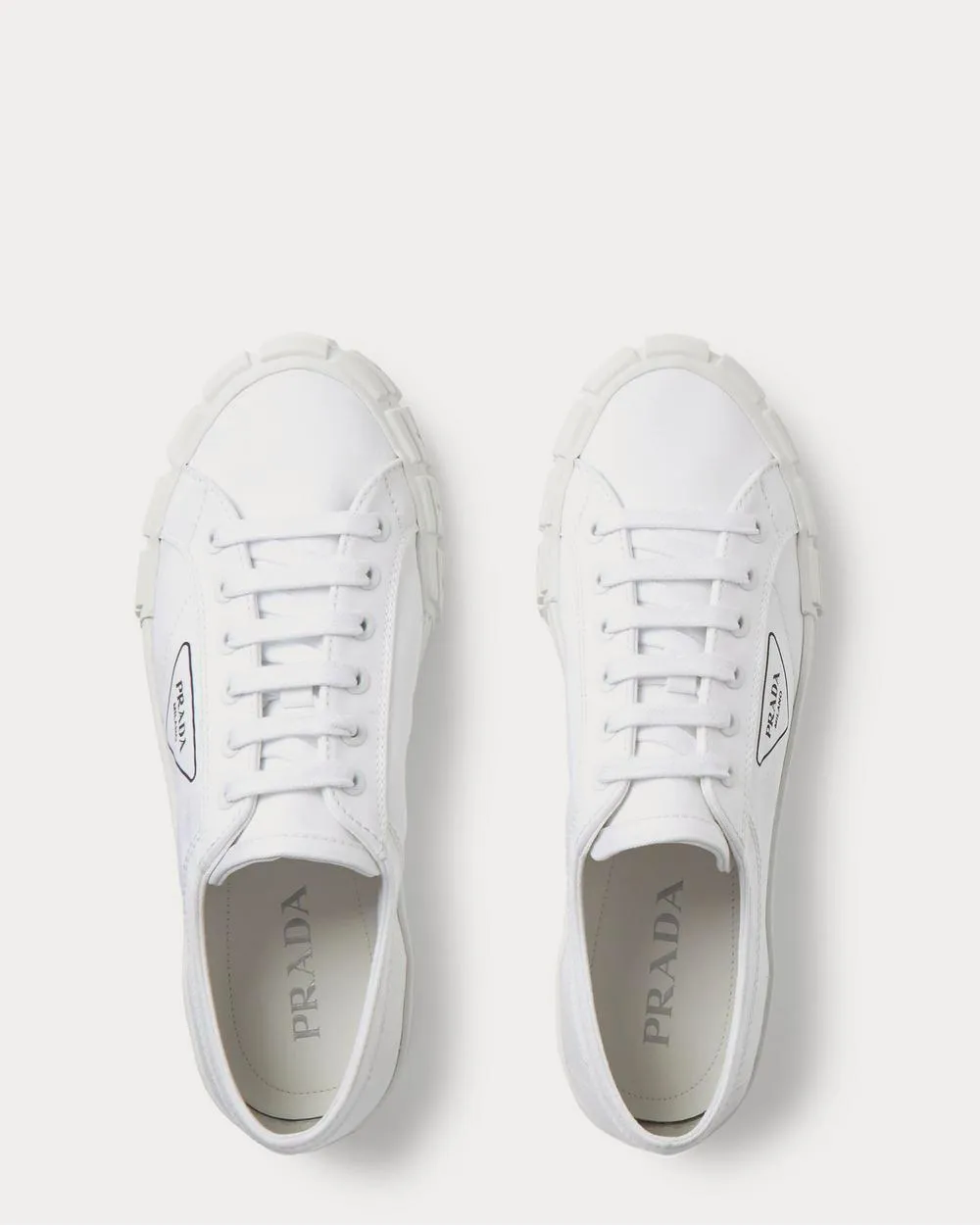Logo-Print Canvas  White low top sneakers
