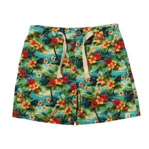 Mahalo Hibiscus Printed Shorts