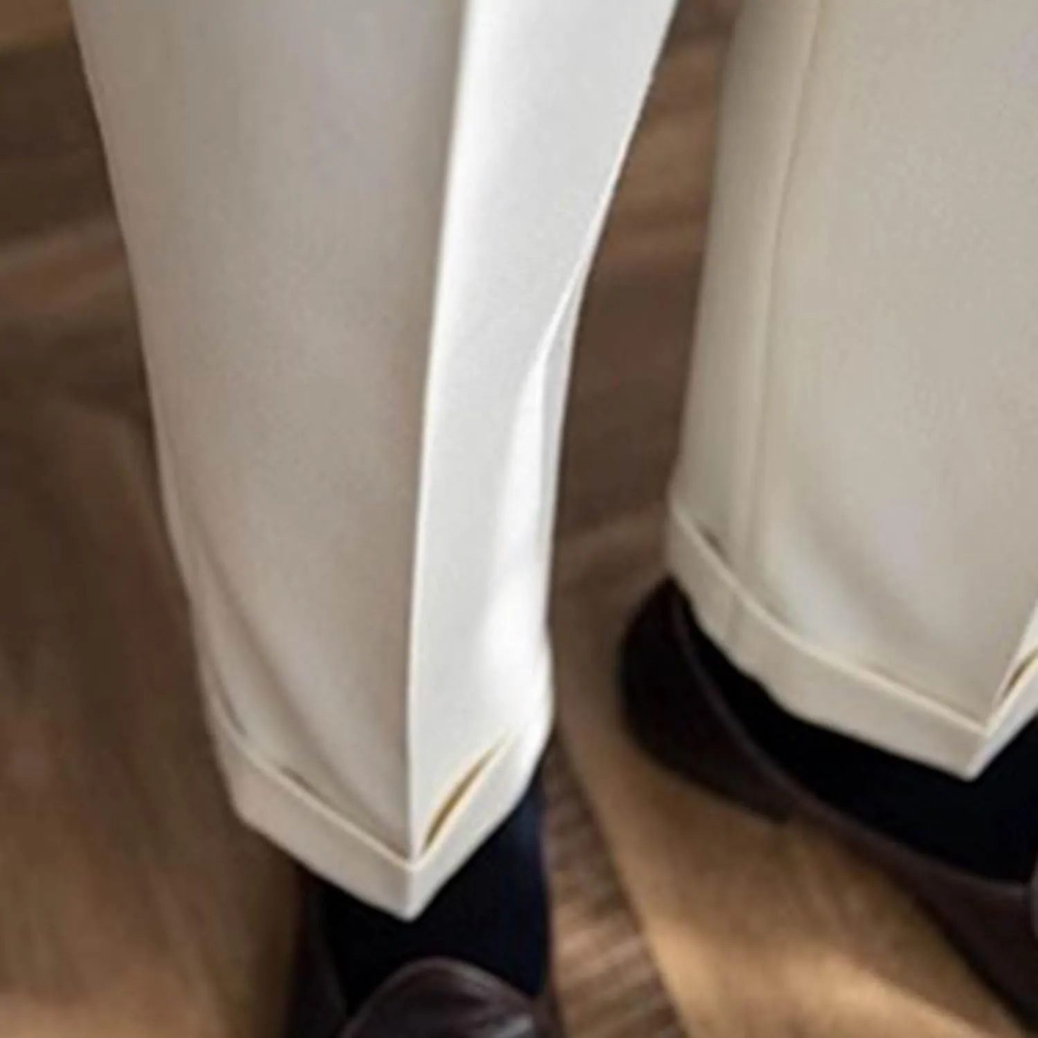 Men's High Waist Dress Pants Business Casual Slim Fit Bottoms Pleated Tailored Trousers Officewear Style