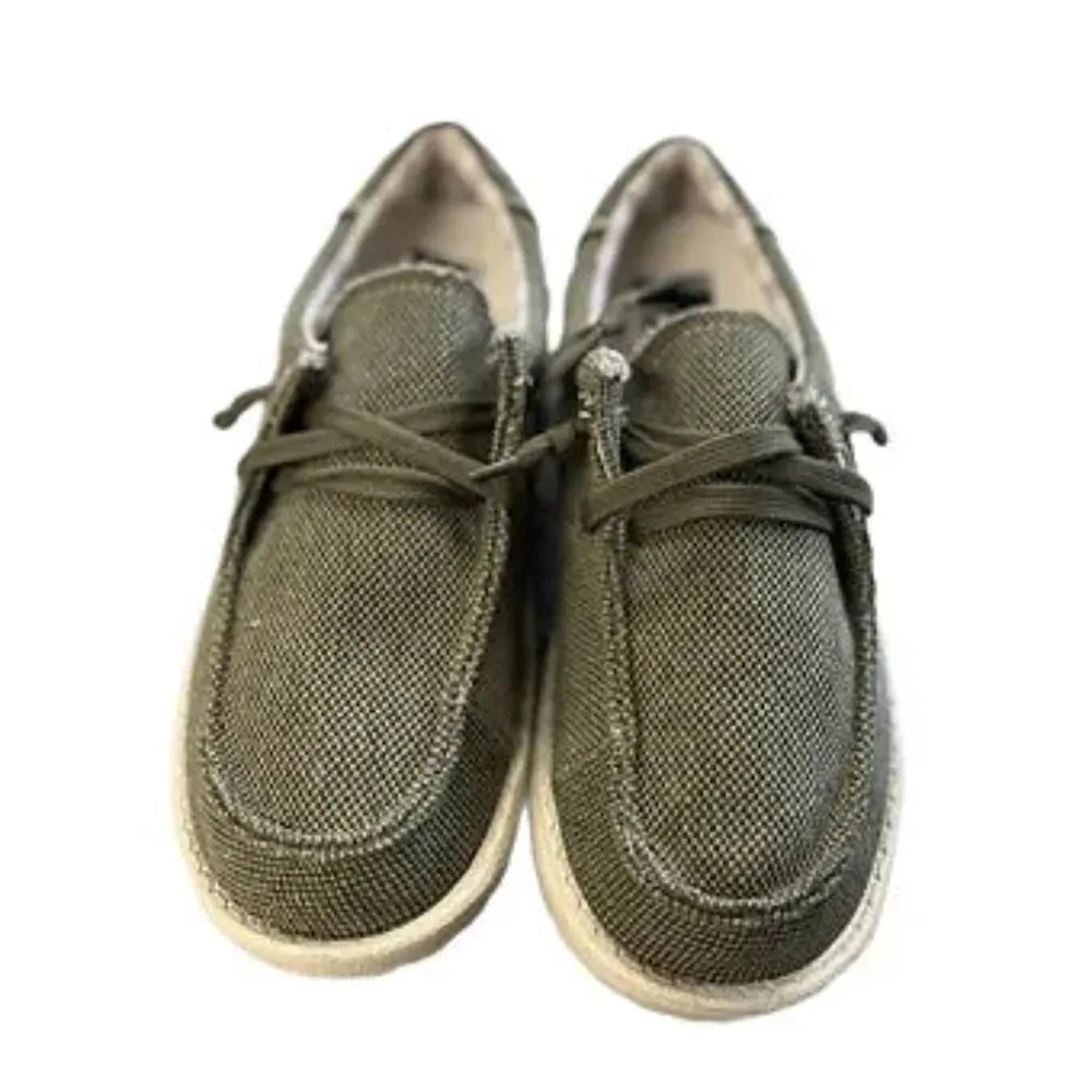 Men's Mr. J Olive green 'Ron 2' Slip-on Shoes