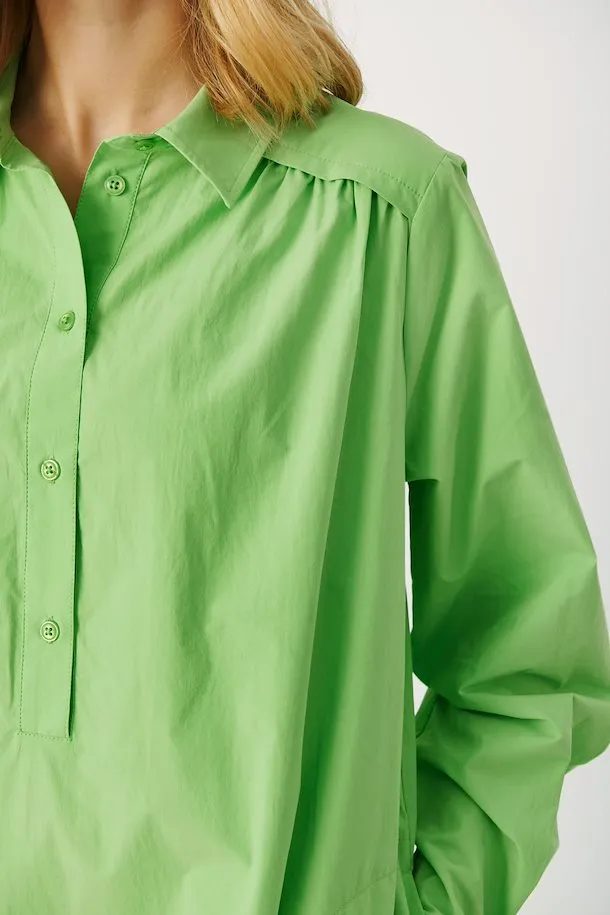 Part Two Smilla cotton shirt dress Grass Green