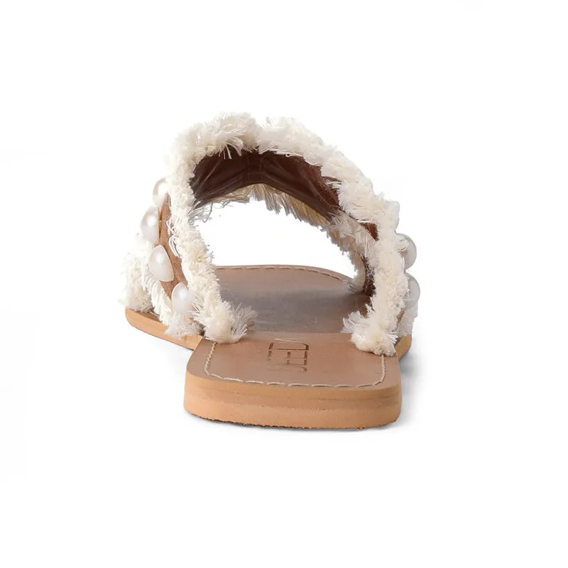 PEARL-SUEDE FLATS - CAMEL