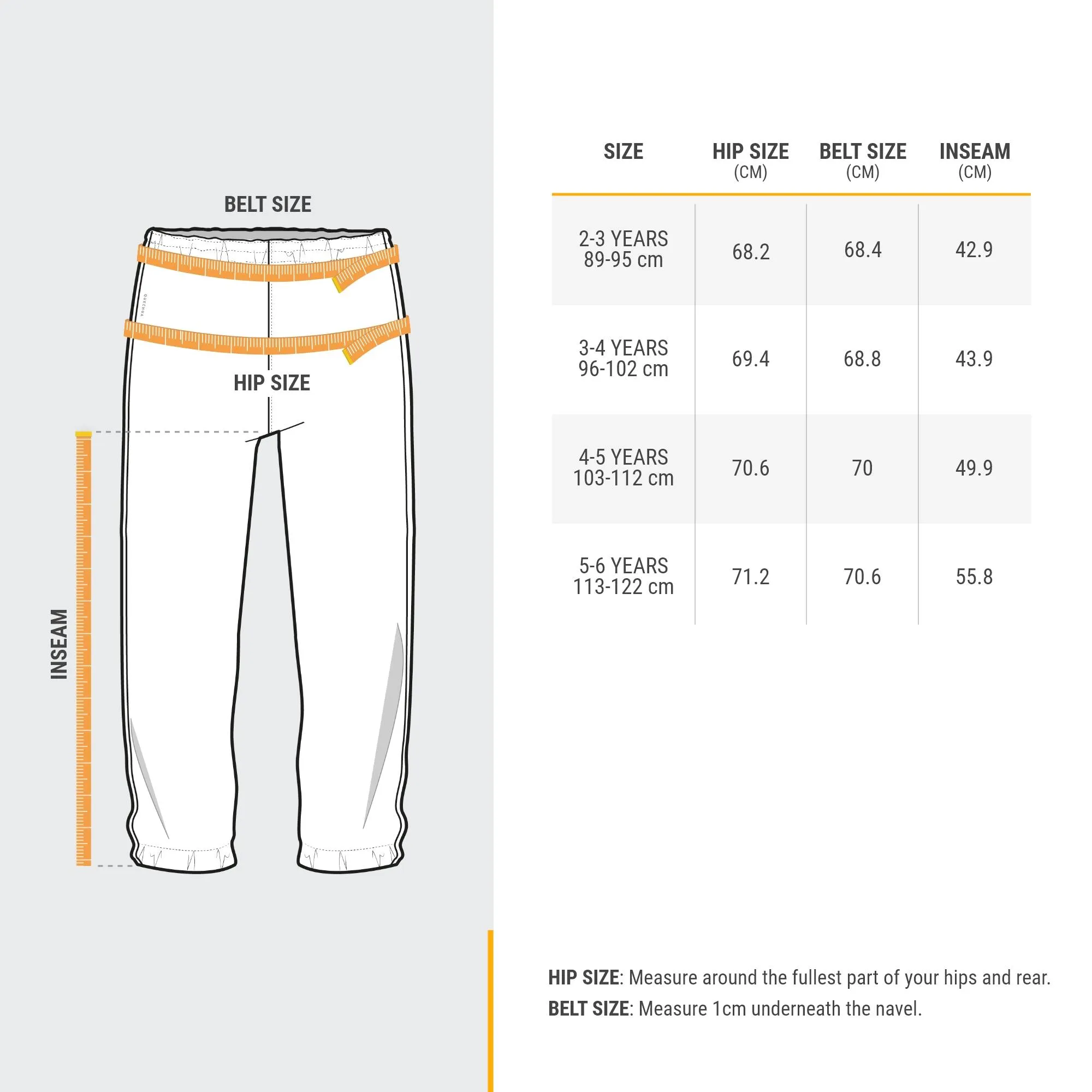 Quechua Kids MH100 Waterproof Hiking Overpants  Ages 26