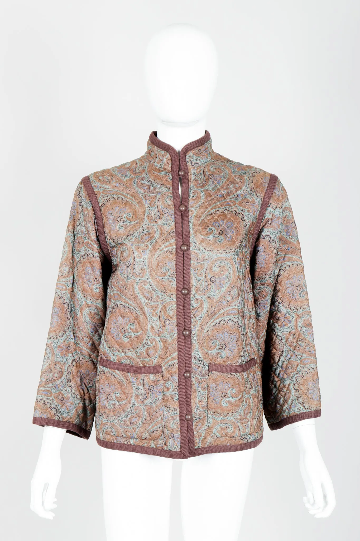 Quilted Silk Paisley Jacket