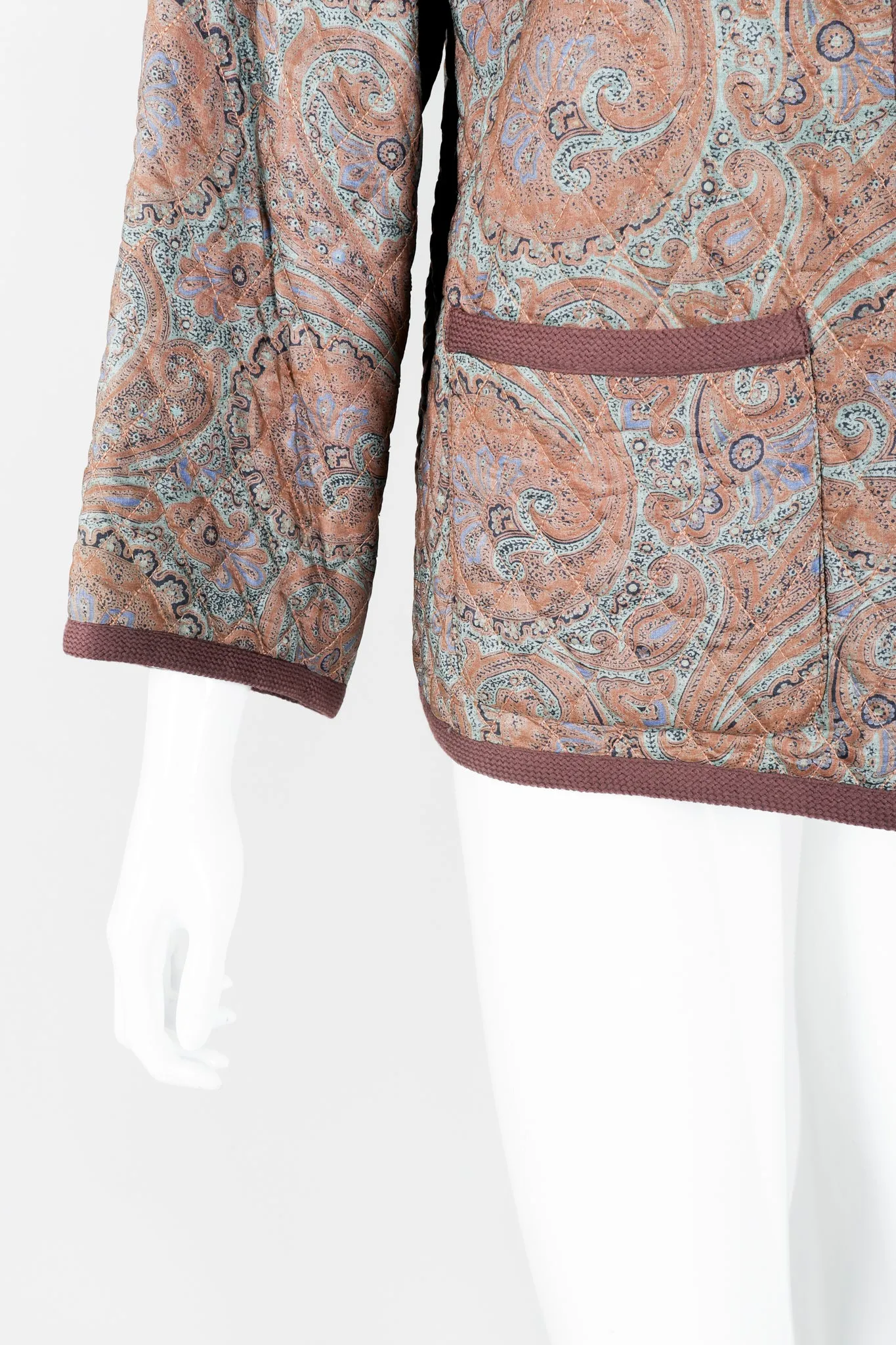 Quilted Silk Paisley Jacket