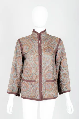 Quilted Silk Paisley Jacket