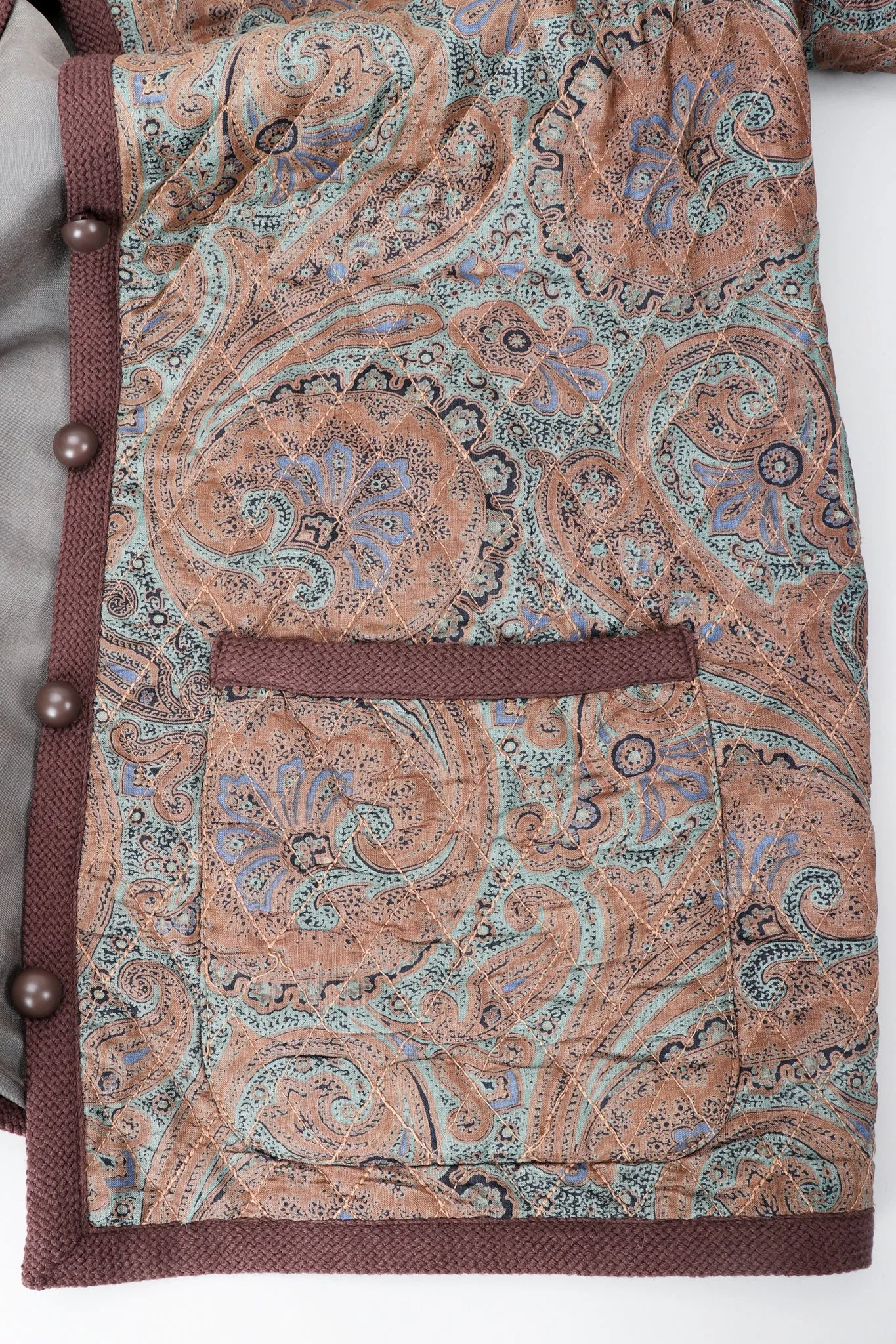 Quilted Silk Paisley Jacket