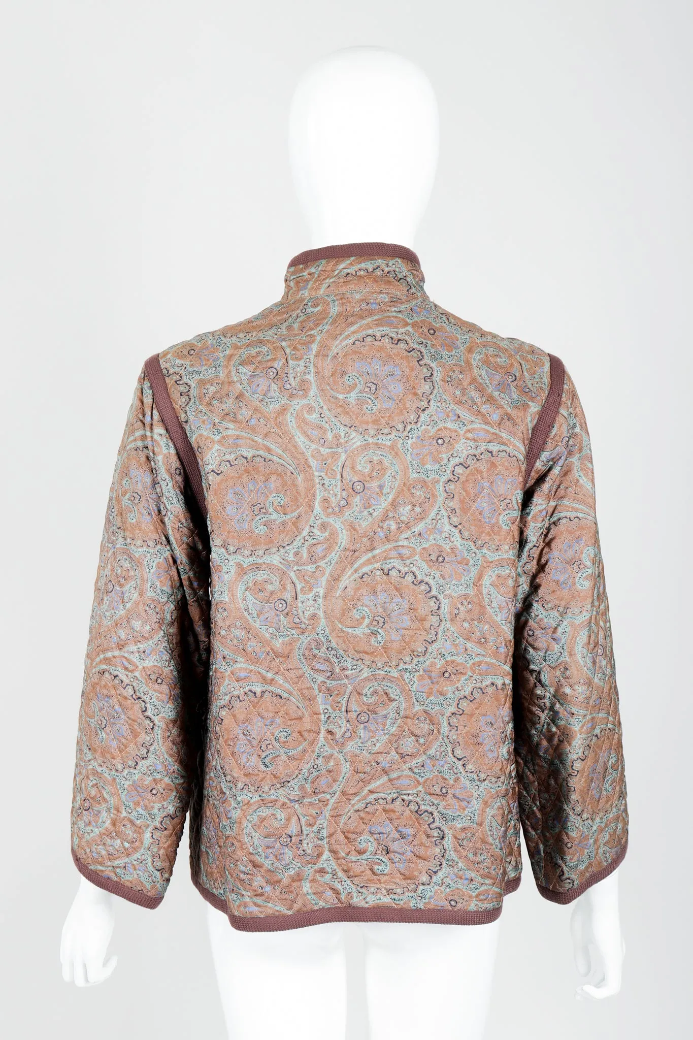 Quilted Silk Paisley Jacket