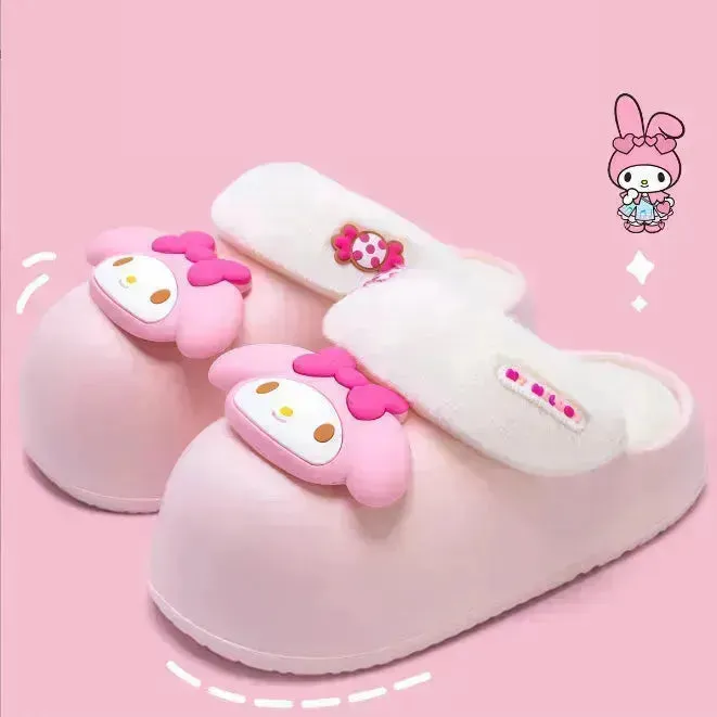 Sanrio Plush Thick-soled Slippers
