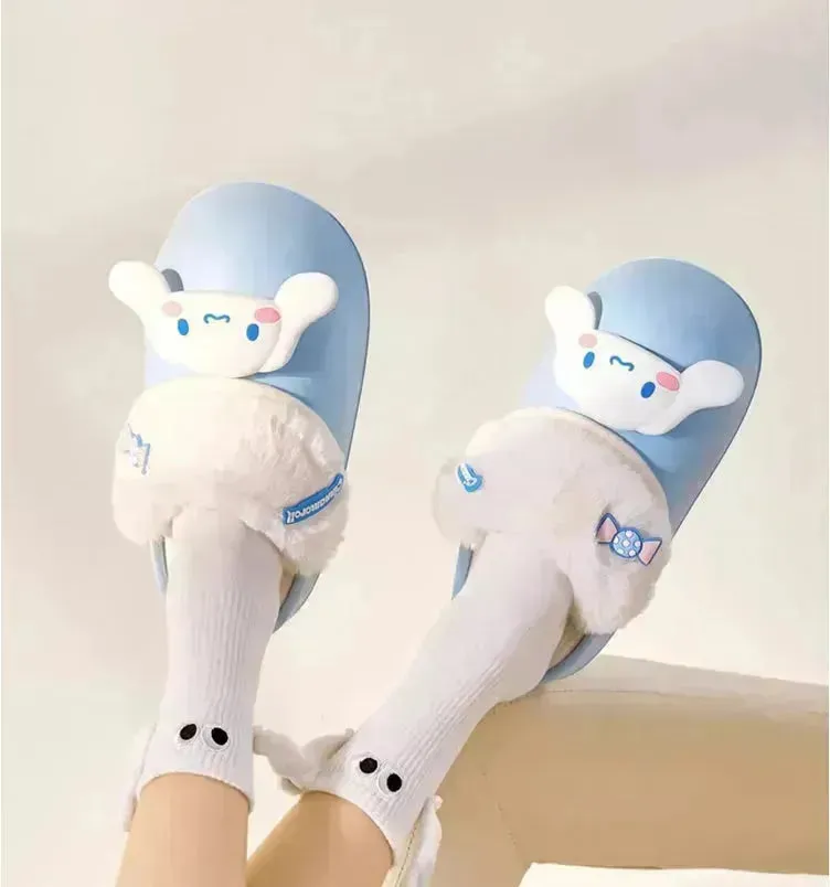 Sanrio Plush Thick-soled Slippers