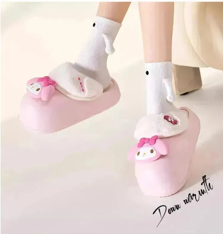 Sanrio Plush Thick-soled Slippers