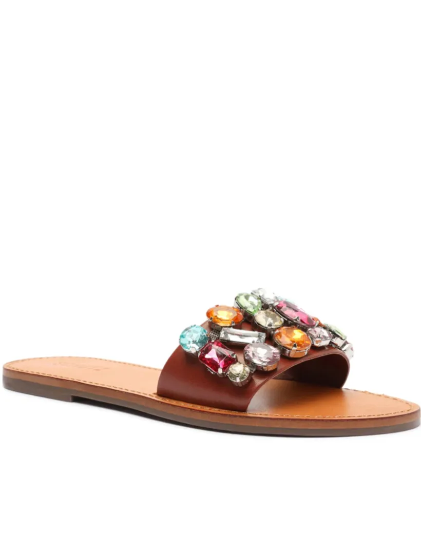 Schutz Jolie Leather Gem Sandal